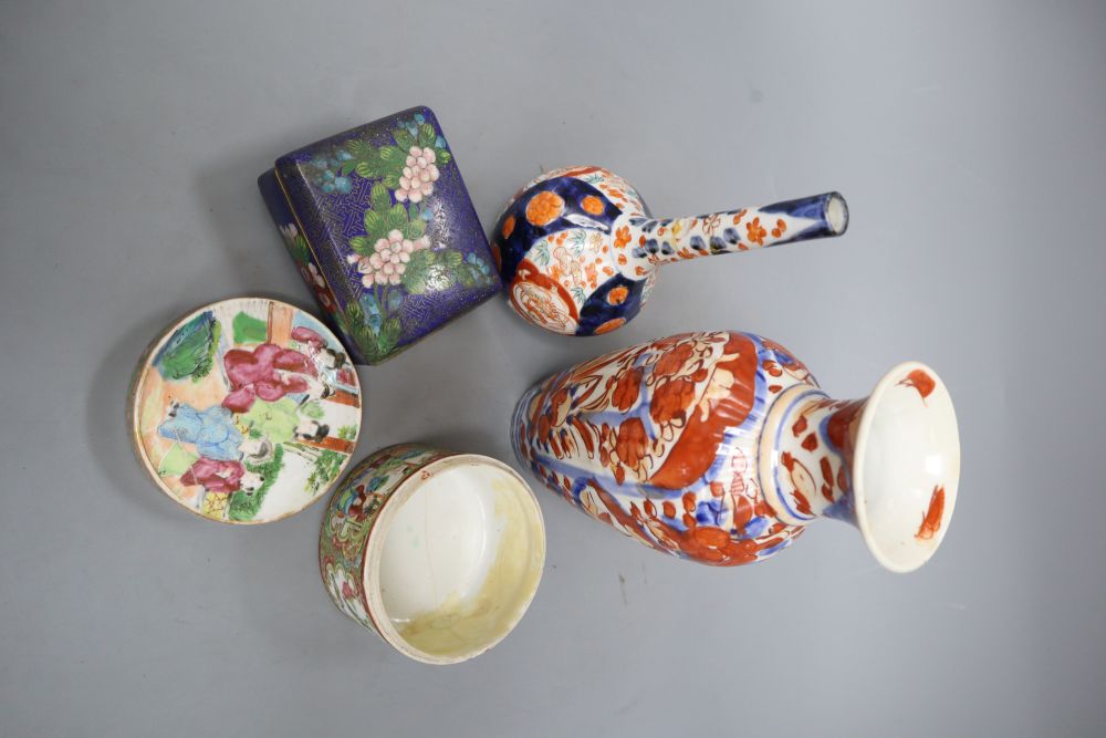 A quantity of mixed Oriental ceramics, tallest 28cm
